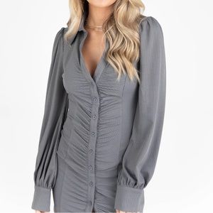 BNWT Kittenish puff sleeve, front button dress. Size SMALL